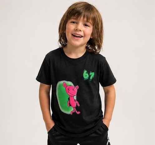 Camiseta infantil unisex Teddy Pink