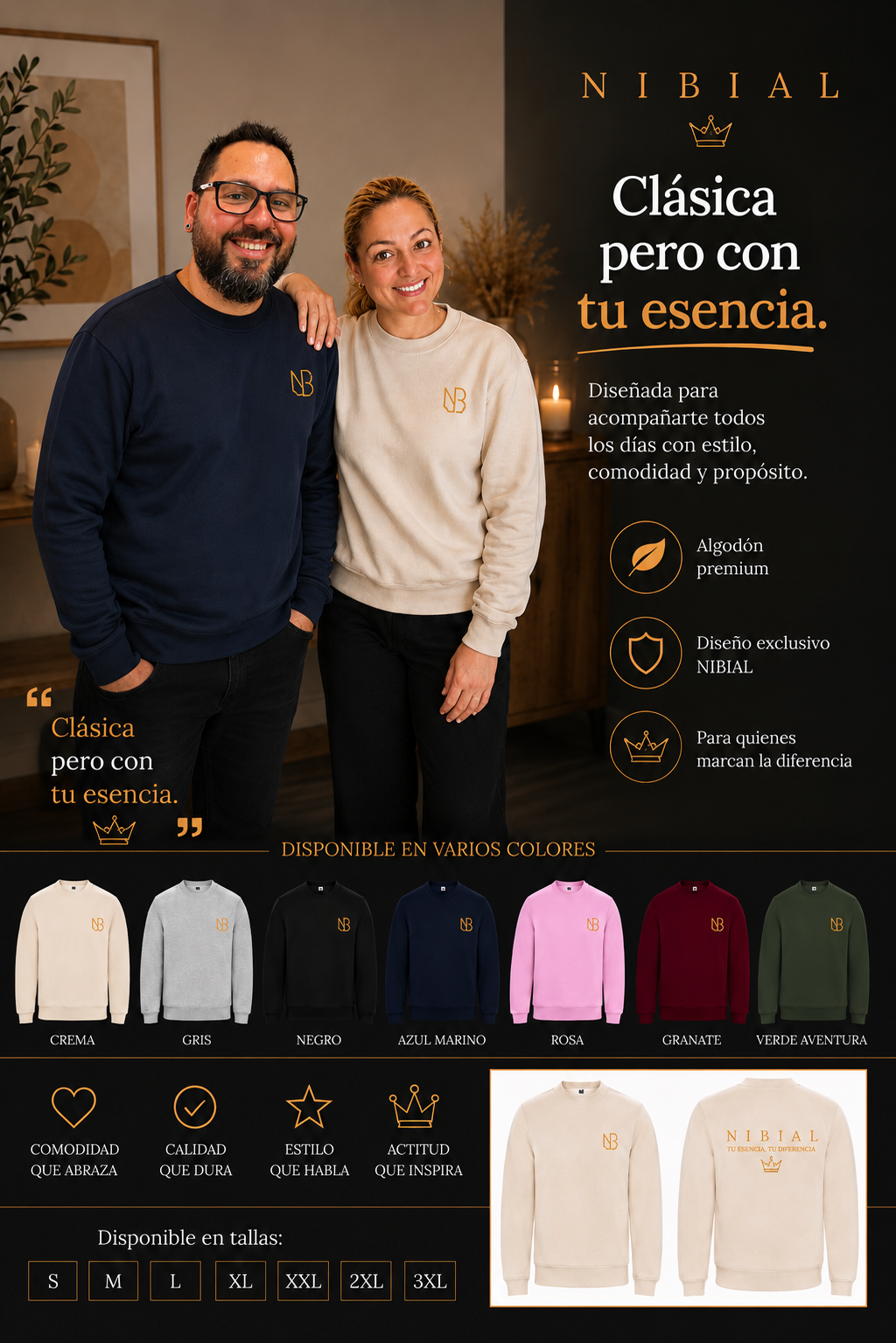 Sudadera Adulto Unisex Nibial