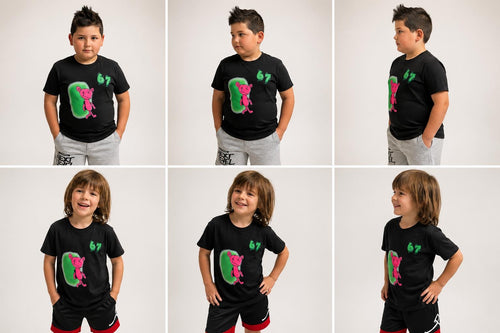 Camiseta infantil unisex Teddy Pink